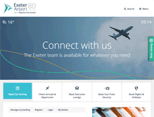Tablet Screenshot of exeter-airport.co.uk